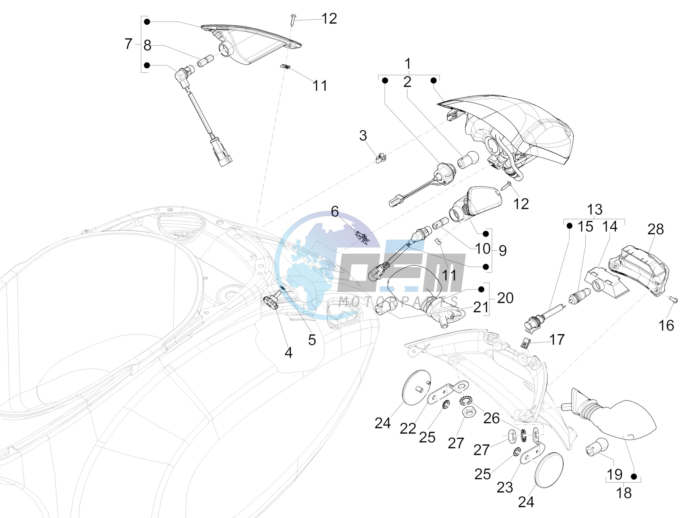 Rear headlamps - Turn signal lamps