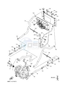 YXE700E YXE70WPHH (2MBG) drawing RADIATOR & HOSE