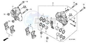 CBR1000RA9 UK - (E / ABS MME) drawing FRONT BRAKE CALIPER