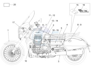 California 1400 Corazzieri 1380 drawing Decal