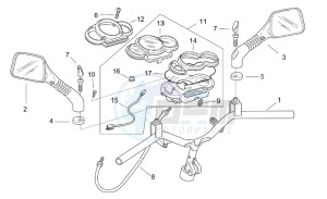 SR 50 H2O Di-Tech AND carb drawing Handlebar - Dashboard