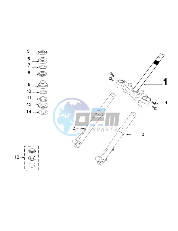 FRONT FORK / STEERINGHEAD