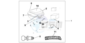 CBF600N drawing TOP BOX 35 L PB-324C