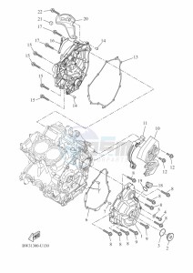 XTZ690 TENERE 700 (BW31) drawing CRANKCASE COVER 1