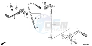 CBR1000RRD Fireblade - CBR1000RR UK - (E) drawing PEDAL