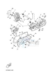 YN50 OVETTO (2APE) drawing CRANKCASE