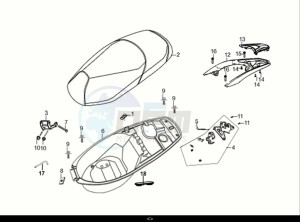 SYMPHONY 50 (XF05W1-EU) (E5) (M1) drawing SEAT - REAR GRIP