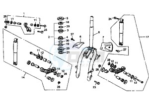 SUPER FANCY - 50 cc drawing FRONT FORK