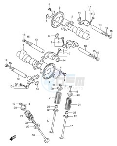 VL125 (E2) drawing CAMSHAFT VALVE