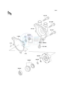 KL 650 A [KLR 650] (A6F-A7F) A6F drawing WATER PUMP