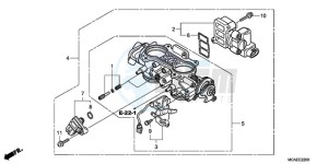 GL18009 UK - (E / AB MKH NAV) drawing THROTTLE BODY