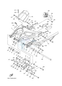 MT09 900 (1RC1 1RC2) drawing REAR ARM