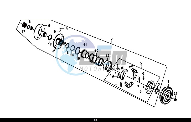 DRIVEN PULLEY ASSY