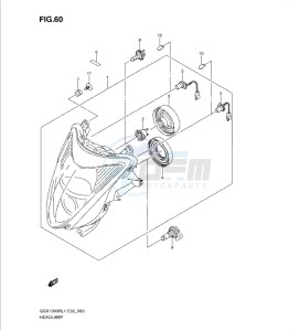 GSX1300R drawing HEADLAMP (GSX1300RL1 E51)