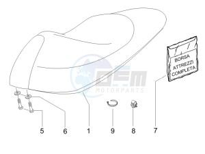 Runner 50 SP drawing Saddle seats - Tool roll