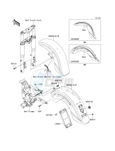 VN 1600A A[VULCAN 1600 CLASSIC] (A1-A3) [VULCAN 1600 CLASSIC] drawing FENDERS-- A3- -