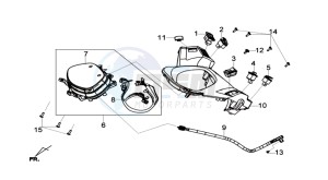 HD2 200 drawing DASHBOARD - HANDLEBAR - HANDLEBAR COVER