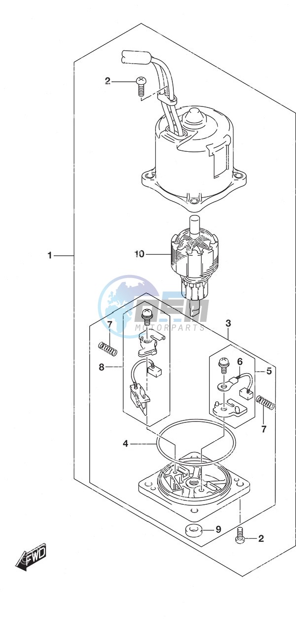 PTT Motor w/Transom (L)