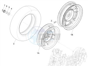 PRIMAVERA 50 4T 3V E4 30 MPH NOABS 30 Mph (NAFTA) drawing Rear wheel