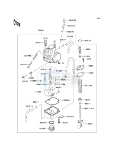 KX 85 A [KX85 MONSTER ENERGY] (A6F - A9FA) A8F drawing CARBURETOR