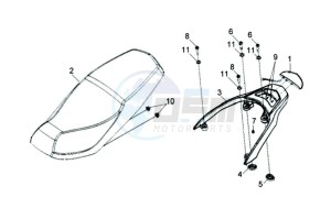 VS125S drawing BUDDYSEAT - REAR LUGGAGE FRAME