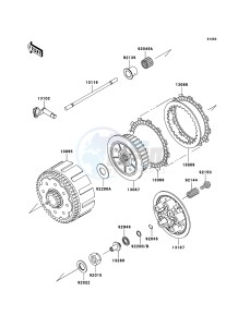 KX250 KX250-R1 EU drawing Clutch