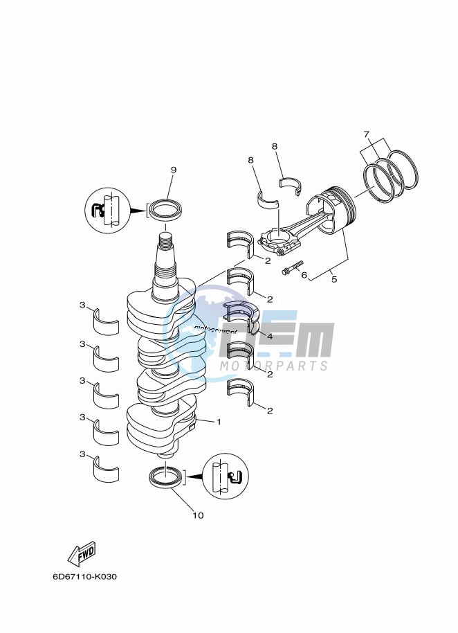 CRANKSHAFT--PISTON