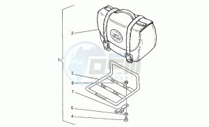 California 1100 drawing Leather top case