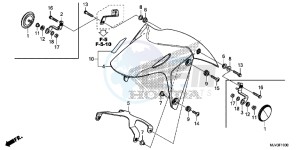 CBR500RF CBR500R UK - (E) drawing FRONT FENDER