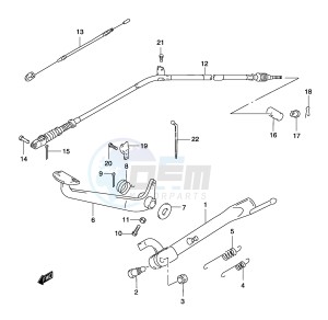 GZ250 (P19) drawing STAND - REAR BRAKE