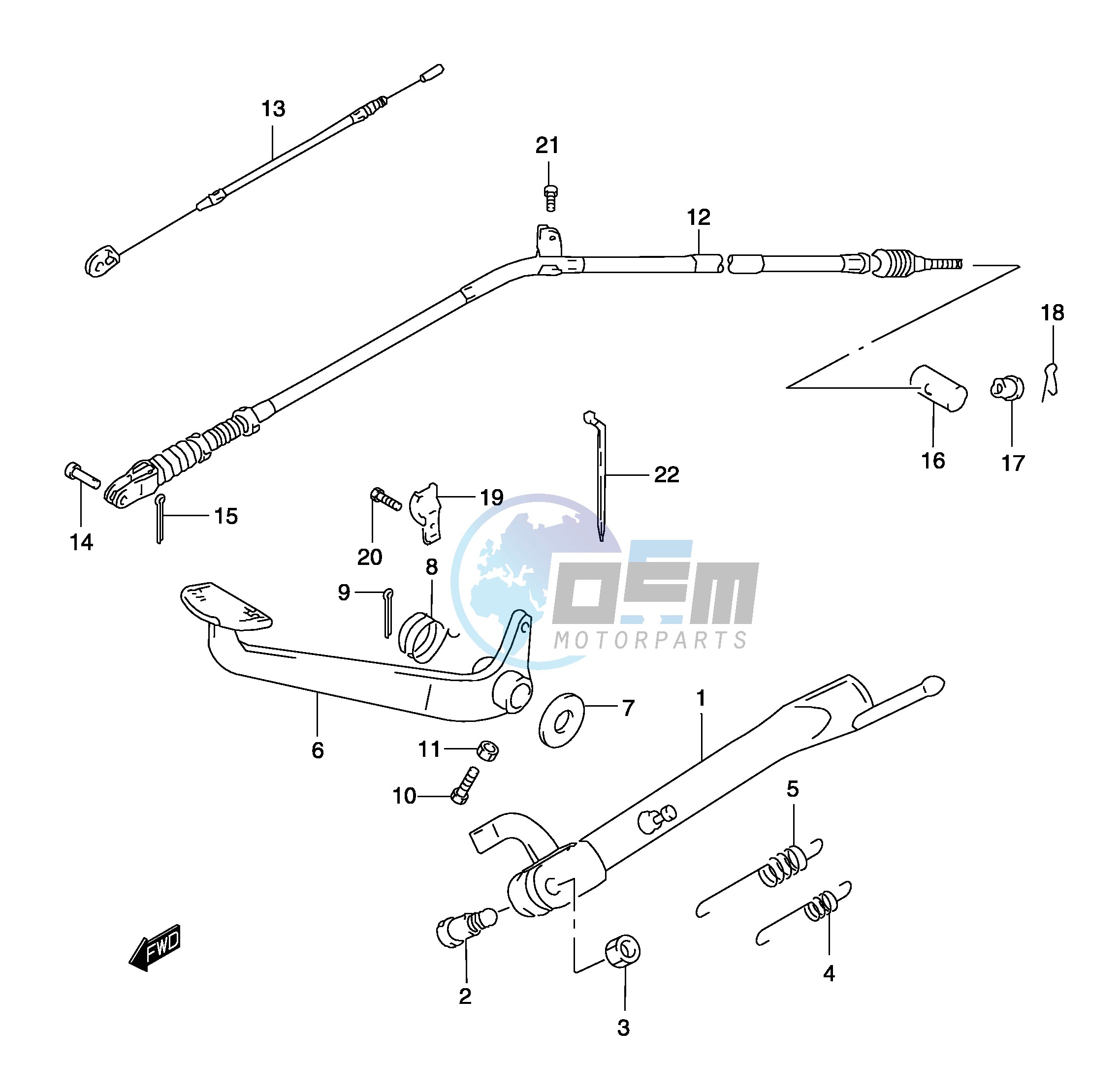 STAND - REAR BRAKE