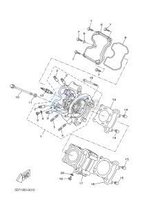 YZF-R125A YZF-R125 ABS R125 (5D7X 5D7X 5D7X 5D7X 5D7X) drawing CYLINDER HEAD