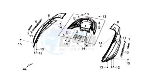 GTS 300i drawing COWLING