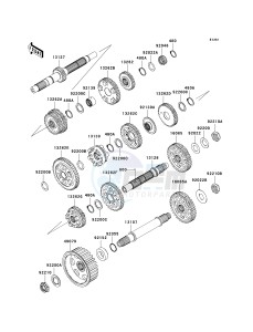 VN 2000 F [VULCAN 2000 CLASSIC LT] (6F-7F) F7F drawing TRANSMISSION