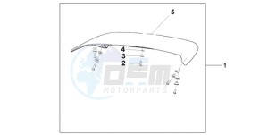 ST1300A9 Korea - (KO / ABS MME) drawing TOP BOX SPOILER COSMIC BLACK