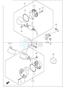 VL250 (E2) drawing TURN SIGNAL LAMP