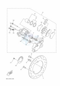 YZF125-A YZF-R125 (BGV2) drawing REAR BRAKE CALIPER