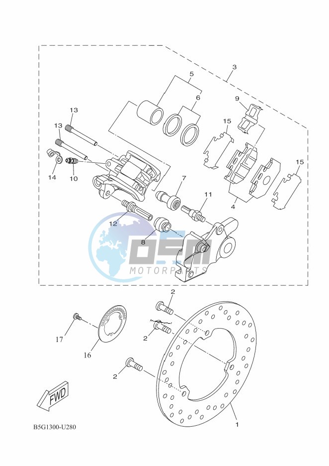 REAR BRAKE CALIPER