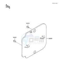 KX 125 E [KX125] (E1) [KX125] drawing NUMBER PLATE