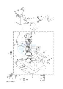 YPR400RA XMAX 400 ABS EVOLIS 400 ABS (1SD9) drawing FUEL TANK