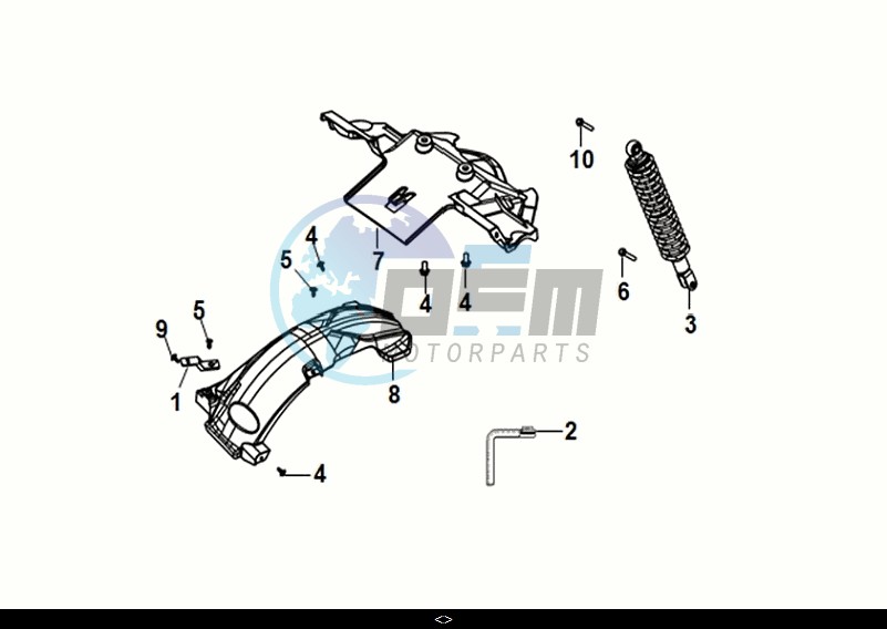 RR. CUSHION - RR. FORK - RR. MUDGUARD