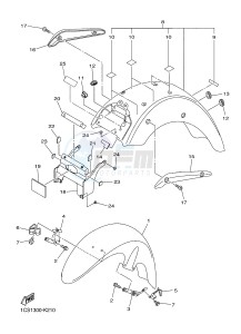 XVS1300A MIDNIGHT STAR (1CS9) drawing FENDER