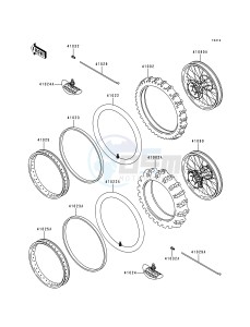 KX 250 K [KX250] (K2) [KX250] drawing WHEELS_TIRES