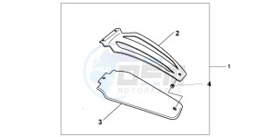 VTX1800C drawing REAR MUDGUARD PROTECTION