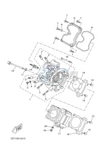 MT125 MT-125 (5D7C) drawing CYLINDER HEAD