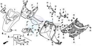 SFX50S drawing FRONT FENDER/STEP FLOOR