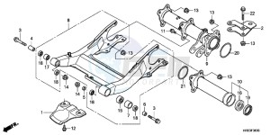 TRX500FPMC drawing SWINGARM