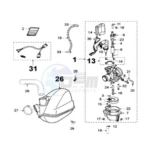 LUDIX 12 RSP2 drawing CARBURETTOR