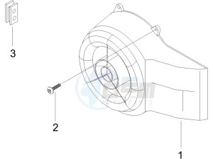 Typhoon 50 serie speciale drawing Flywheel magneto cover - Oil filter