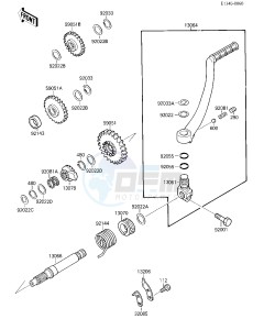 KSF 250 A [MOJAVE 250] (A1-A2) [MOJAVE 250] drawing KICKSTARTER MECHANISM